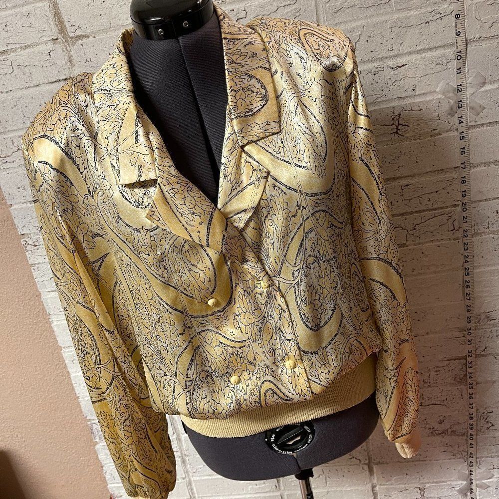 Vintage Castleberry Paisley 80's Blouse 16